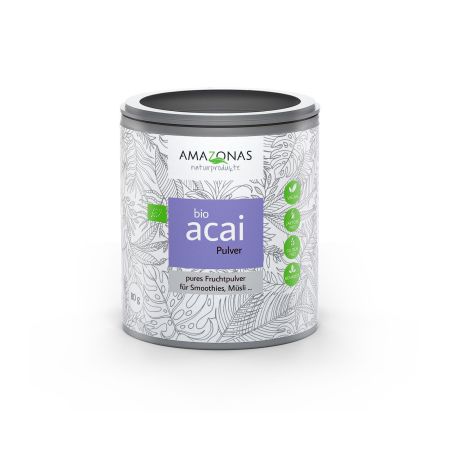 AMAZONAS acai Bio Fruchtpulver 100 % pur Ds 80 g