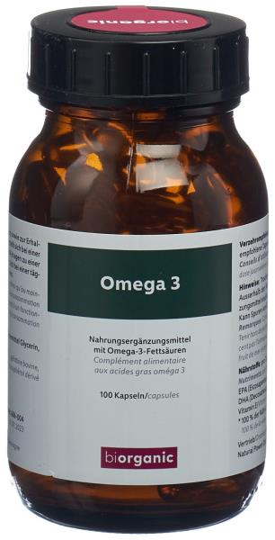 BIORGANIC Omega-3 Kaps F/D Glas 100 Stk