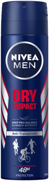 NIVEA Male Deo Dry Impact Aeros Spr 150 ml