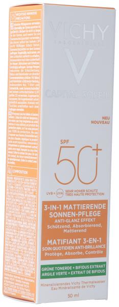 VICHY Capital Soleil Matt 3in1 Pfl SPF50+ Tb 50 ml