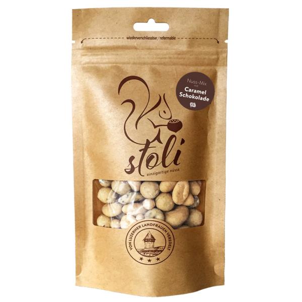 DrogerieMarkt24 - DrogerieMarkt24 STOLI Nuss-Mix mit Caramel Schokolade 175 g - DrogerieMarkt24