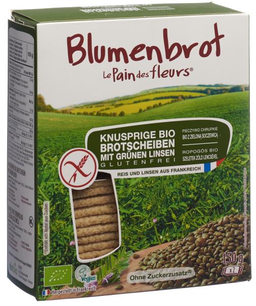 BLUMENBROT Knusprige Schnitten grÃ¼ne Linsen 150 g