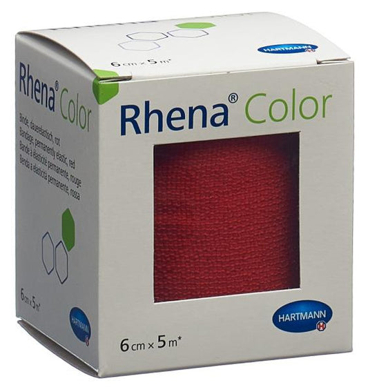 RHENA Color Elastische Binden 6cmx5m rot
