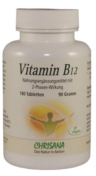 CHRISANA Vitamin B12 Tabl 500 mcg Ds 180 Stk