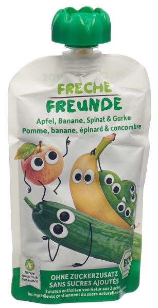 FRECHE FREUNDE Quetschmus Apf Ban Spin&Gurk 100 g