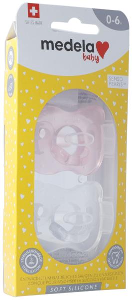 MEDELA Baby Nuggi Soft Silicone 0-6 Rosa 2 Stk