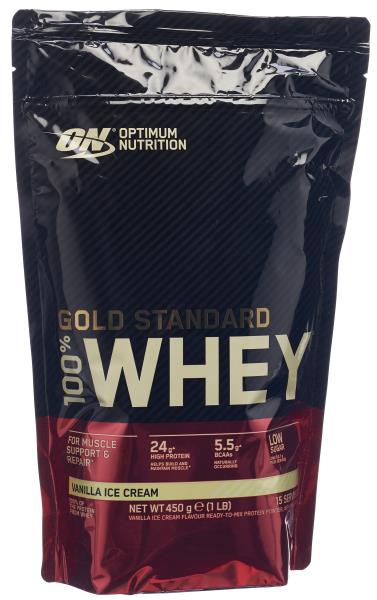 OPTIMUM 100% Whey Gold Std Vanilla Ice Btl 450 g
