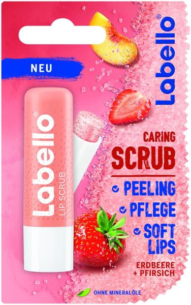 LABELLO Caring Lip Scrub Strawberry Peach 5.5 ml