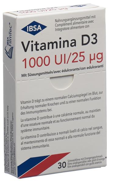 VITAMINA D3 Schmelzfilm 1000 I.U. Blist 30 Stk