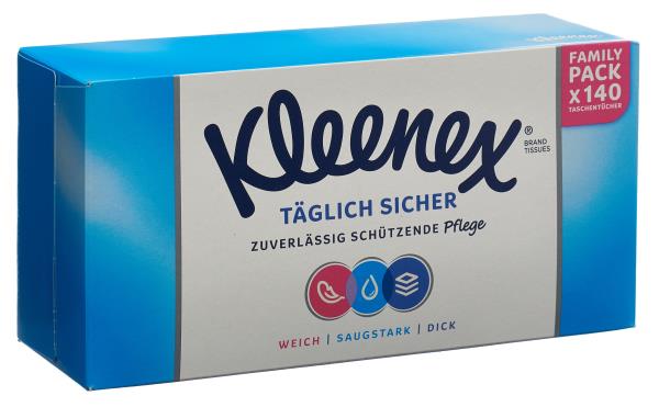 KLEENEX TaschentÃ¼cher TÃ¤glich sicher Box 140 Stk