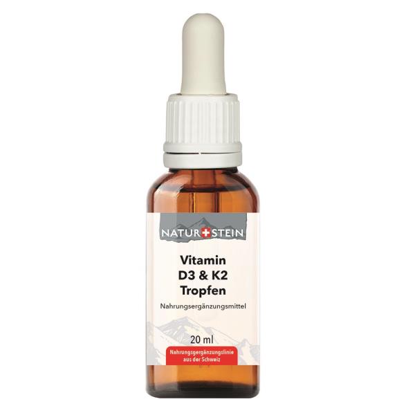 NATURSTEIN Vitamin D3 K2 Ã–l Tropfen Glasfl 20 ml