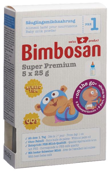 BIMBOSAN Super Premium 1 Säugling Reisepo 5 x 25 g