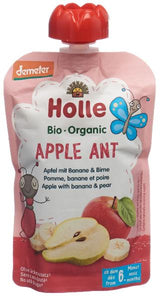 HOLLE Baby Apple Ant Pouchy Apfel Banane Birne 100 g