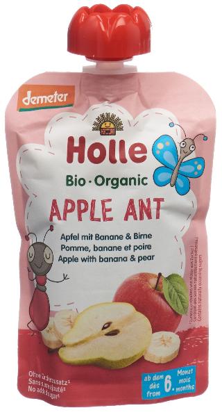 HOLLE Baby Apple Ant Pouchy Apfel Banane Birne 100 g