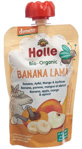 HOLLE Baby Banana Lama Pouchy Banane Apfel Mango Aprikose 100 g