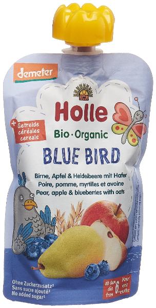 HOLLE Baby Blue Bird Pouchy Birne Apfel Heidelbeere Hafer 100 g