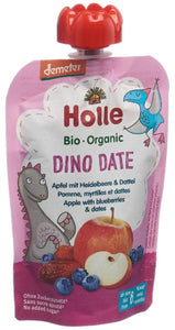 HOLLE Baby Dino Date Pouchy Apfel Heidelbeere Dattel 100 g