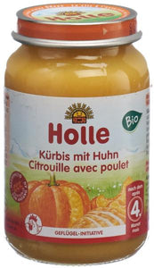 HOLLE Baby Kürbis mit Huhn Bio 190 g