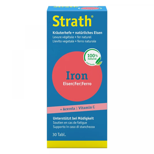 Strath Iron natürliches Eisen + Kräuterhefe Tabletten 30 Stück