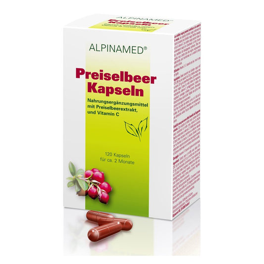 DrogerieMarkt24 - DrogerieMarkt24 ALPINAMED Preiselbeer Kapseln 120 Stück - Burgerstein