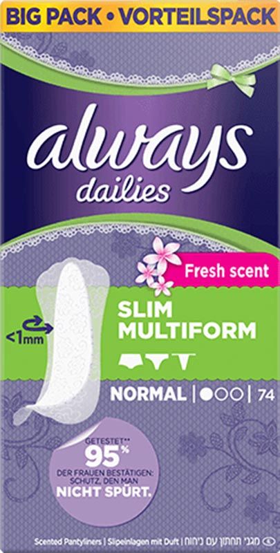 ALWAYS Slipeinlage Slim Multiform Fresh (74 Stk.)