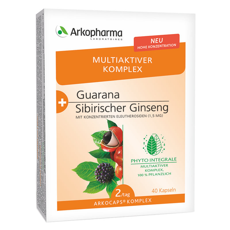 ARKOCAPS Komplex Guarana + Sibirischer Ginseng Kapseln (40 Stk.)
