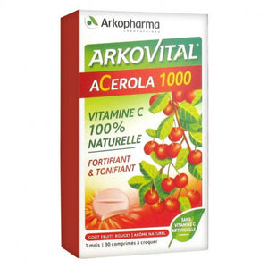 DrogerieMarkt24 - DrogerieMarkt24 ARKOVITAL Acerola 1000 Vitamin C 30 Stück - Burgerstein