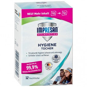 IMPRESAN Hygiene Tücher 12 Feuchttücher