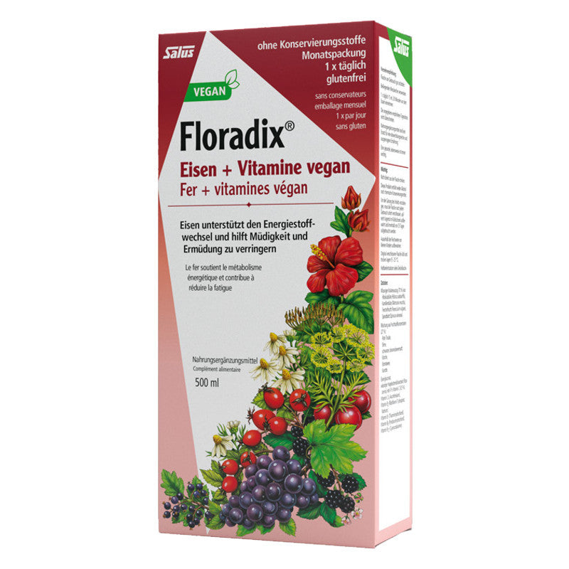 FLORADIX Vitamine + organisches Eisen Vegan (500 ml)