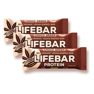 LIFEBAR Protein Choco Green Riegel bio