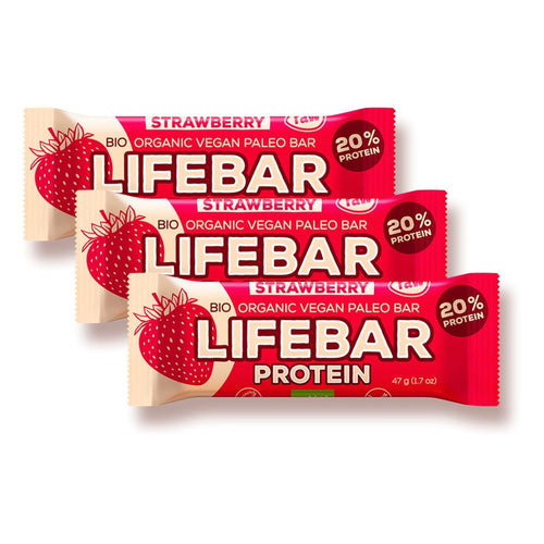 LIFEBAR Protein Erdbeere Riegel bio