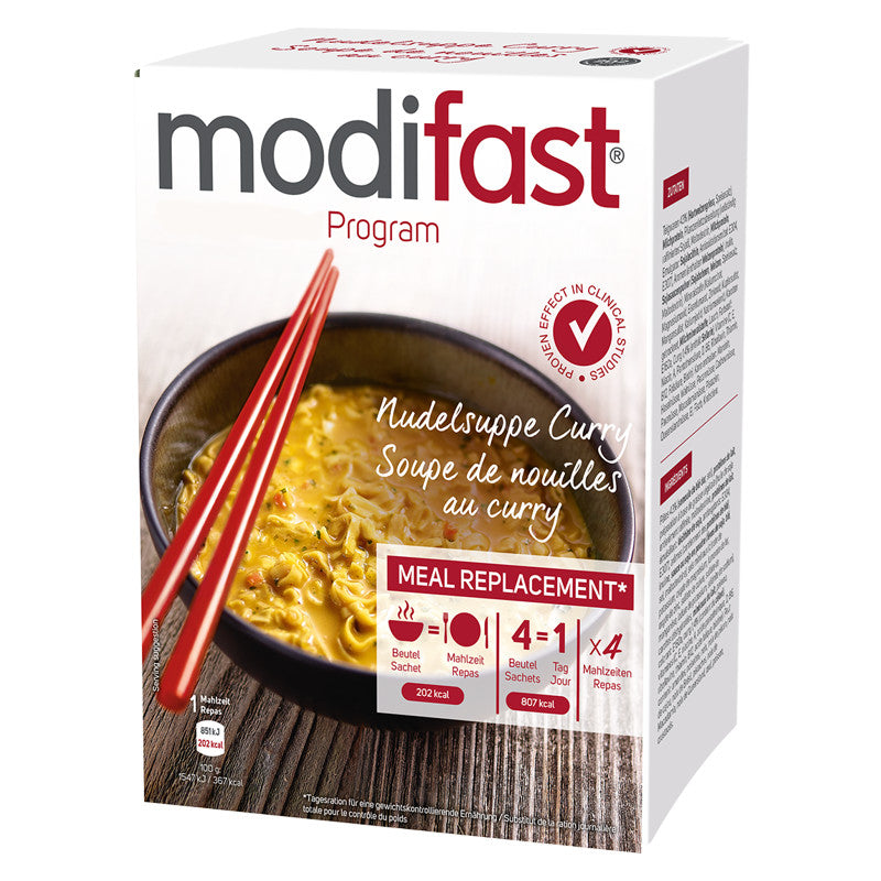 MODIFAST Programm Nudelsuppe Curry (4 x 55 g)