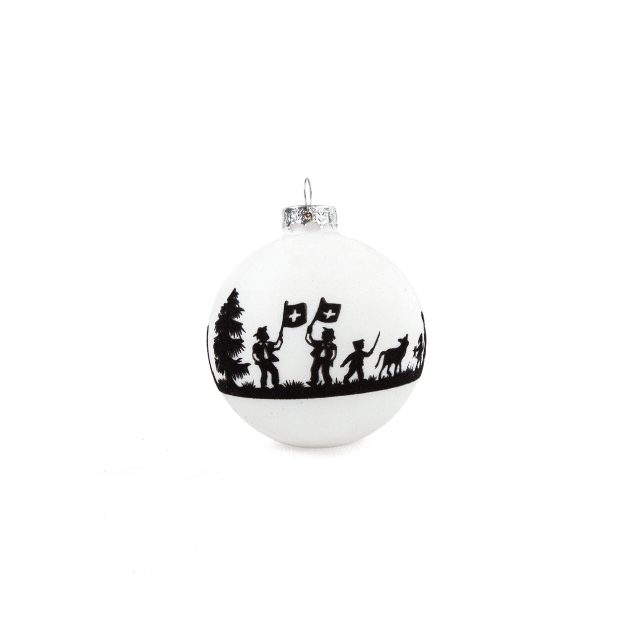 Weihnachtskugel «L’Alpage» Weiss