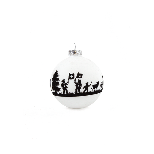 Weihnachtskugel «L’Alpage» Weiss